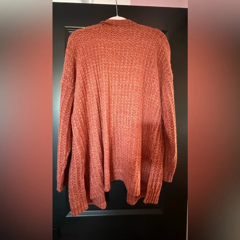 Burnt orange cardigan sweater. SO, size large. Never worn. - Picture 2 of 3